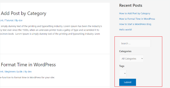 Afișați antetul categoriei și etichetei în bara laterală Afișați antetul categoriei și etichetei în bara laterală