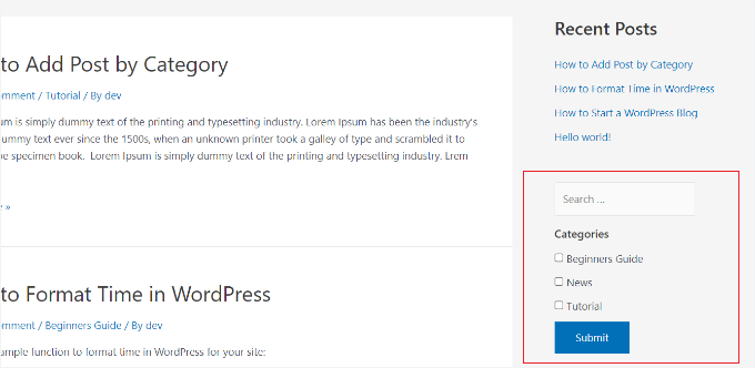 Vizualizați filtrele de căutare ca o casetă de selectare în bara laterală Vizualizați filtrele de căutare ca o casetă de selectare în bara laterală