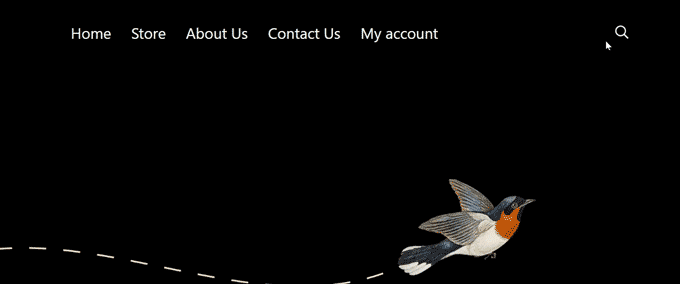 Search toggle effect in action on a WordPress block theme Search toggle effect in action on a WordPress block theme