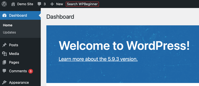 Vorschau eines einzelnen benutzerdefinierten Verknüpfungslinks, der mit Code hinzugefügt wurde