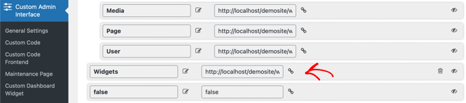 Ziehen Sie das neue Element per Drag & Drop an die gewünschte Stelle