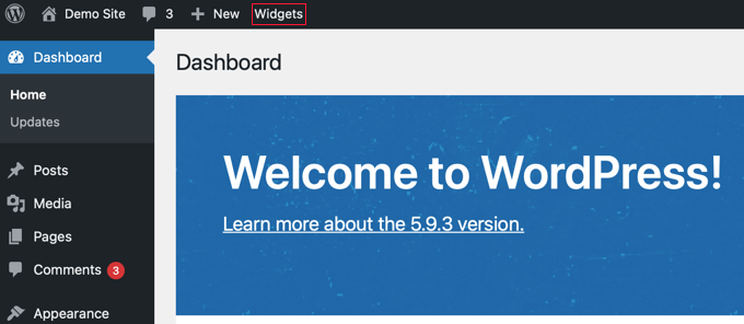 Vorschau des benutzerdefinierten Shortcut-Links, der vom Plugin hinzugefügt wurde