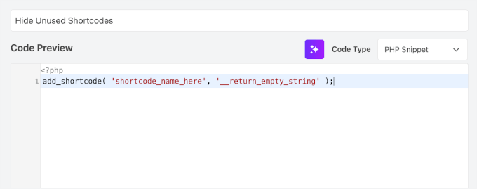 Aggiungere lo snippet di codice personalizzato in WPCode