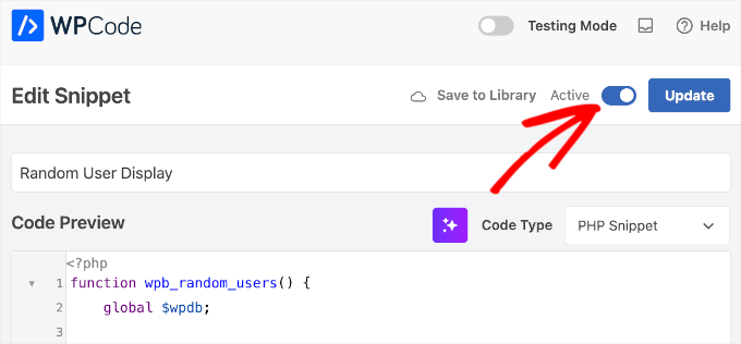 Enregistrer l'extrait de code personnalisé Enregistrer l'extrait de code personnalisé