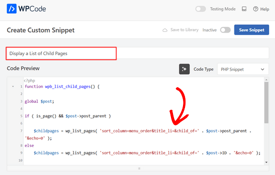 Wklej kod do pola Podgląd kodu