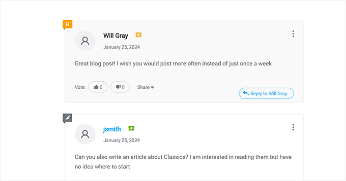 Comment ranking system preview Comment ranking system preview