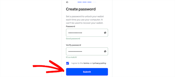Create secure wallet password Create secure wallet password