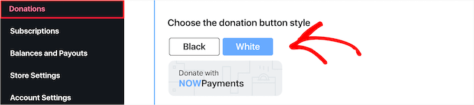 Choose donation button color Choose donation button color