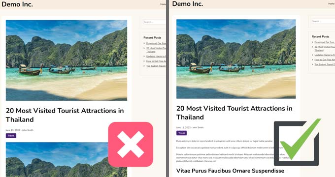 Imagen destacada aparece dos veces en lugar de solo una