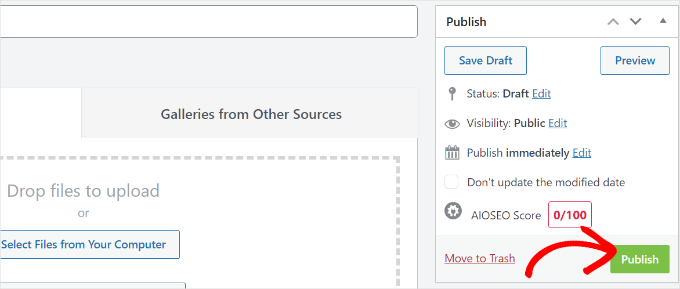 Publish your image gallery Publish your image gallery