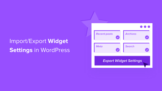 Importera och exportera WordPress-widgetinställningar