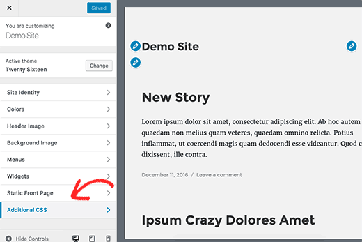 Ajout de votre CSS personnalisé