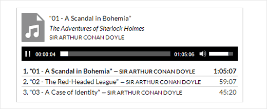 Une liste de lecture audio dans WordPress