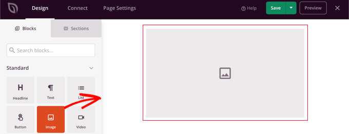 Lägga till ett bildblock med SeedProd