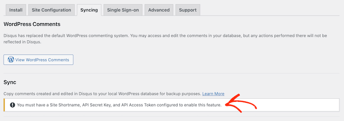 Disqusエラーメッセージ