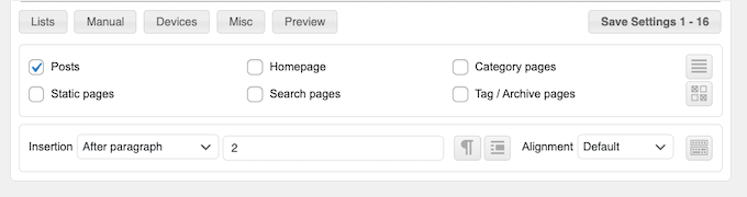 Inserción de anuncios dentro del contenido de tus publicaciones en WordPress