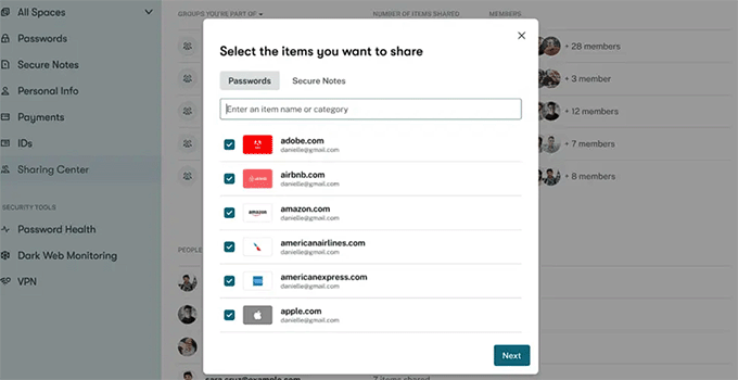 Condivisione password Dashlane Condivisione password Dashlane