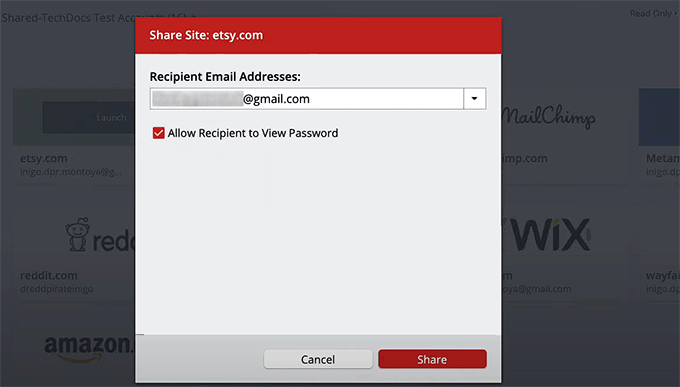 Condividi password in LastPass Condividi password in LastPass
