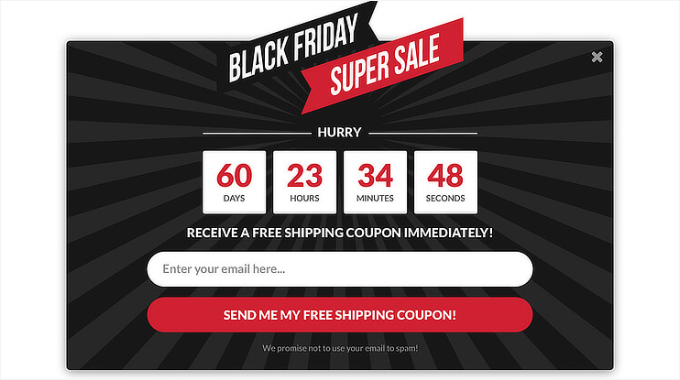 Black Friday FOMO popup for WooCommerce Black Friday FOMO popup for WooCommerce