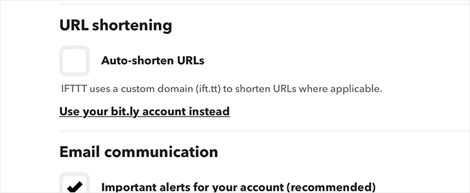 Disable URL shortening Disable URL shortening