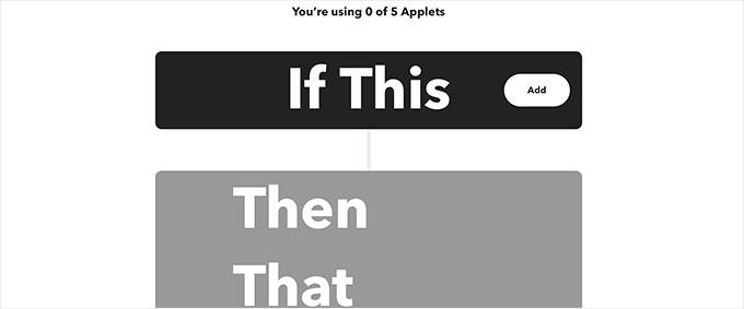 IFTTT add app IFTTT add app
