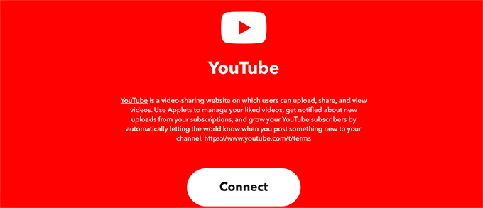 IFTTT connect YouTube IFTTT connect YouTube