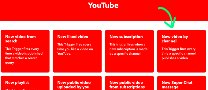 Trigger when new video appears on a YouTube channel Trigger when new video appears on a YouTube channel