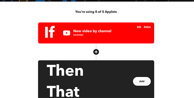 Adding the action part Adding the action part