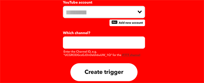 Enter your YouTube channel ID Enter your YouTube channel ID