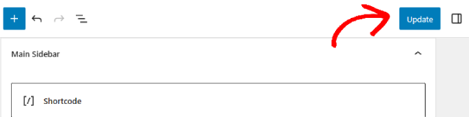 Hauptseitenleiste aktualisieren