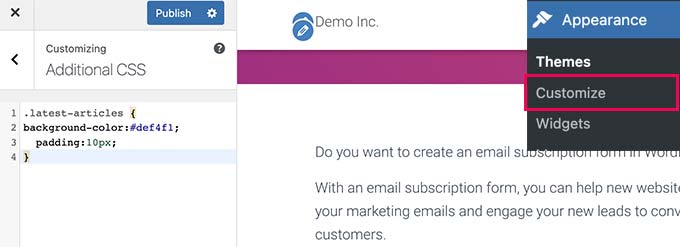 Add CSS rules Add CSS rules