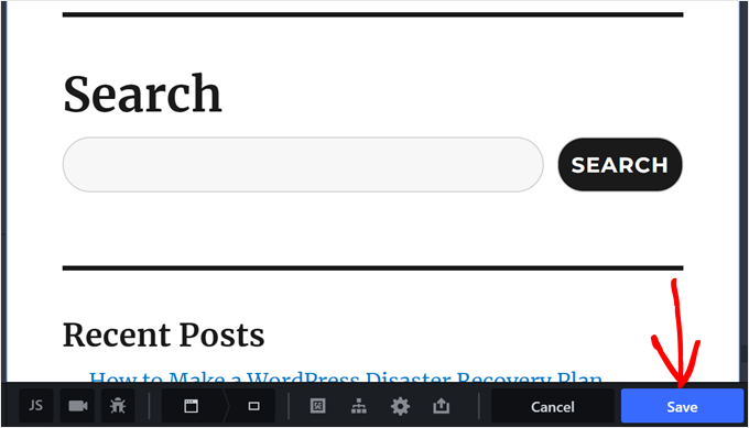 Clicking the Save button in CSS Hero Clicking the Save button in CSS Hero