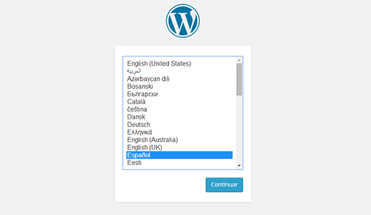 WordPress allows you to select language during installation WordPress allows you to select language during installation