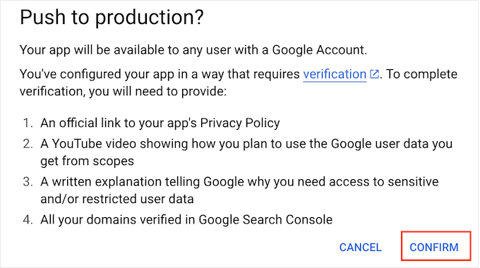 Enviando um aplicativo Google para produção Enviando um aplicativo Google para produção