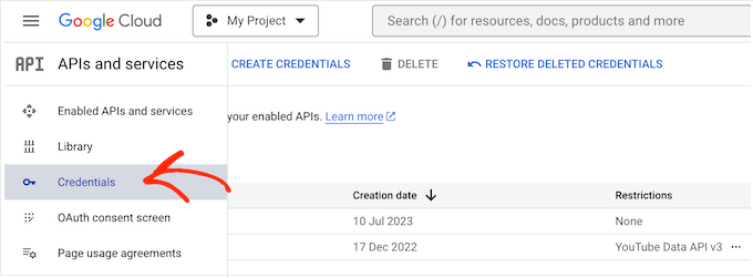 Criando credenciais na plataforma Google Cloud Criando credenciais na plataforma Google Cloud