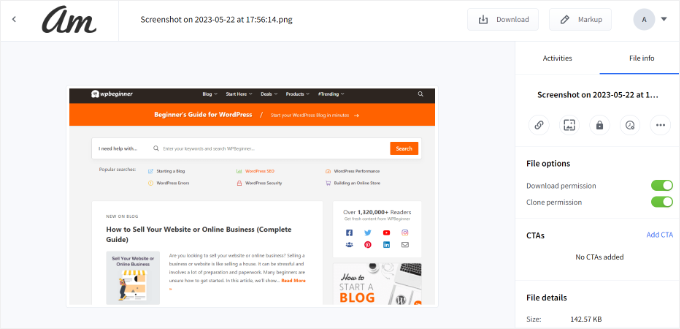 Droplr screenshot Droplr screenshot