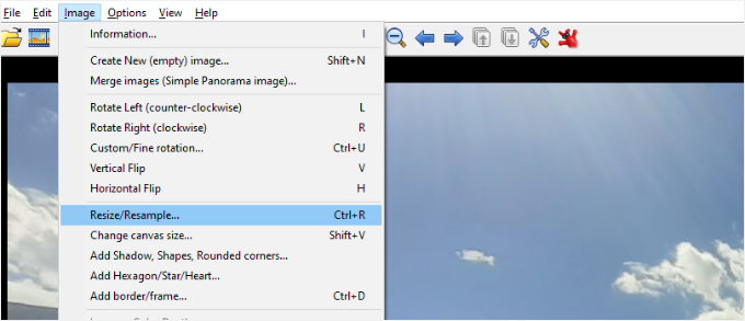 Resize images in IrfanView Resize images in IrfanView