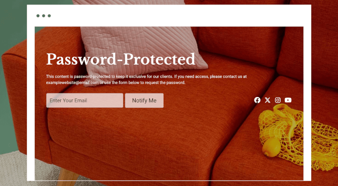 Pagina "Coming Soon" live