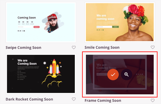 I pulsanti checklist e lente d'ingrandimento