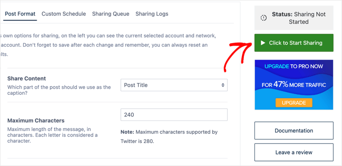 Automatically sharing old WordPress blog posts