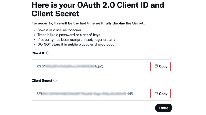 Store Your OAuth 2.0 Client ID and Client Secret in a Secure Location