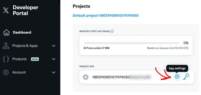 Opening X app settings