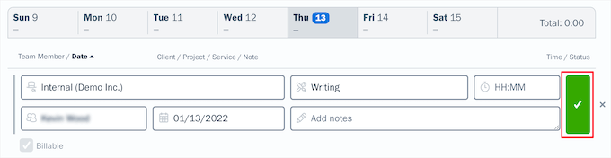 Add billable hours Add billable hours