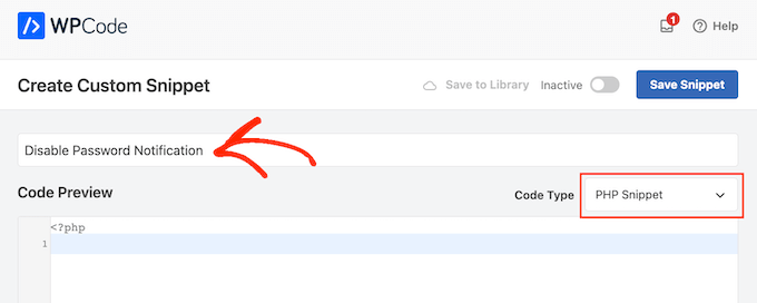 Cómo deshabilitar las notificaciones de restablecimiento de contraseña usando WPCode