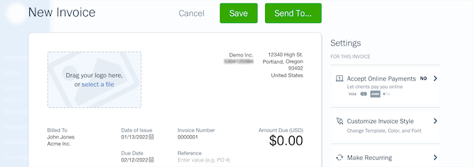 Customize Freshbooks invoice Customize Freshbooks invoice
