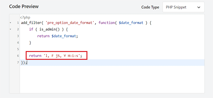 add format characters in the code snippet add format characters in the code snippet