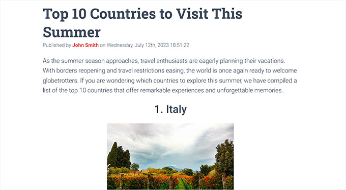 Preview for date and time Preview for date and time