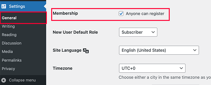 Open user registration in WordPress