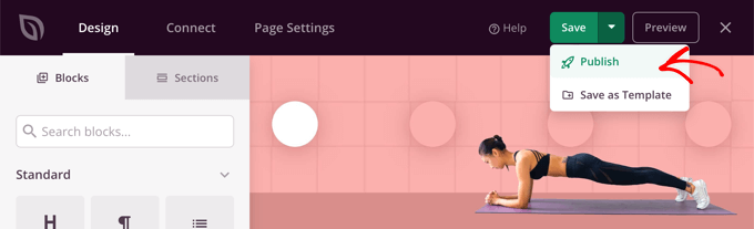 Publish the Page When Finished Publish the Page When Finished