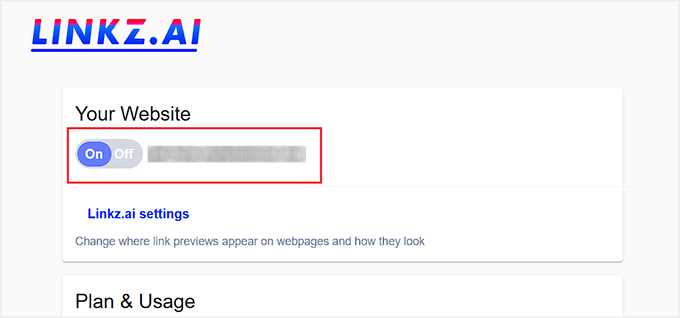 Site web connecté avec succès à Linkz.ai Site web connecté avec succès à Linkz.ai